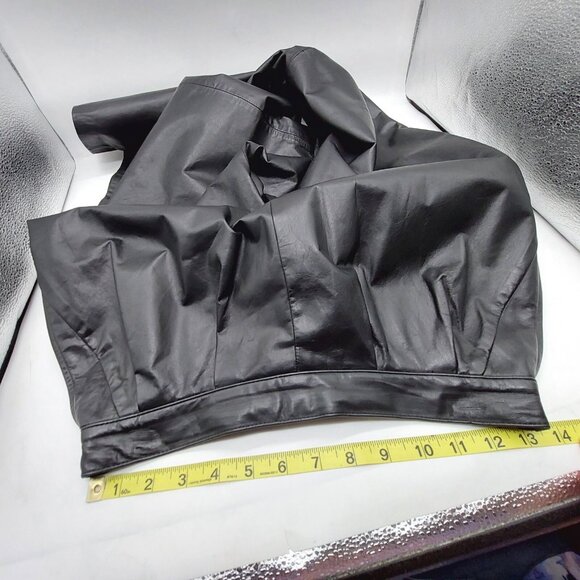 West Bay Women's Size 10 Leather Pants Black High Rise Vintage - Picture 5 of 11